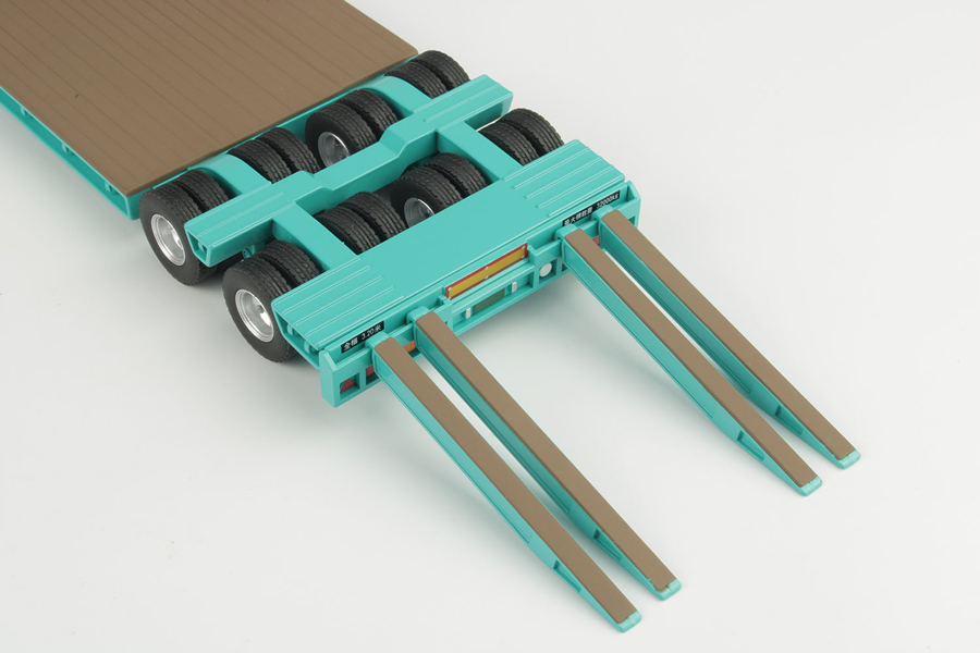 1/50 16輪 中低床重量物運搬用トレーラ ライトグリーン【KK1013KB