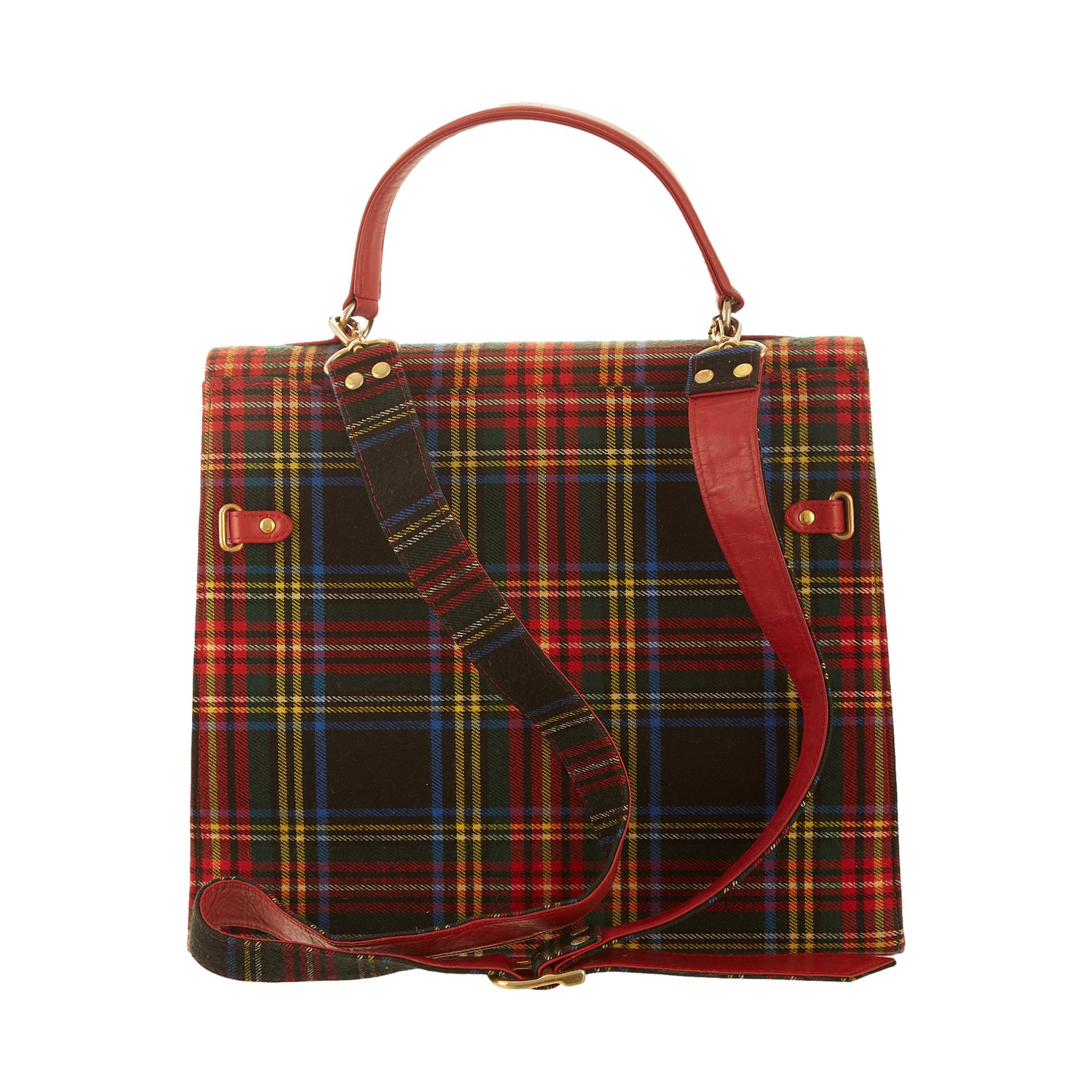 Moschino Plaid Punk Chic 2-Way Bag – Treasures of NYC