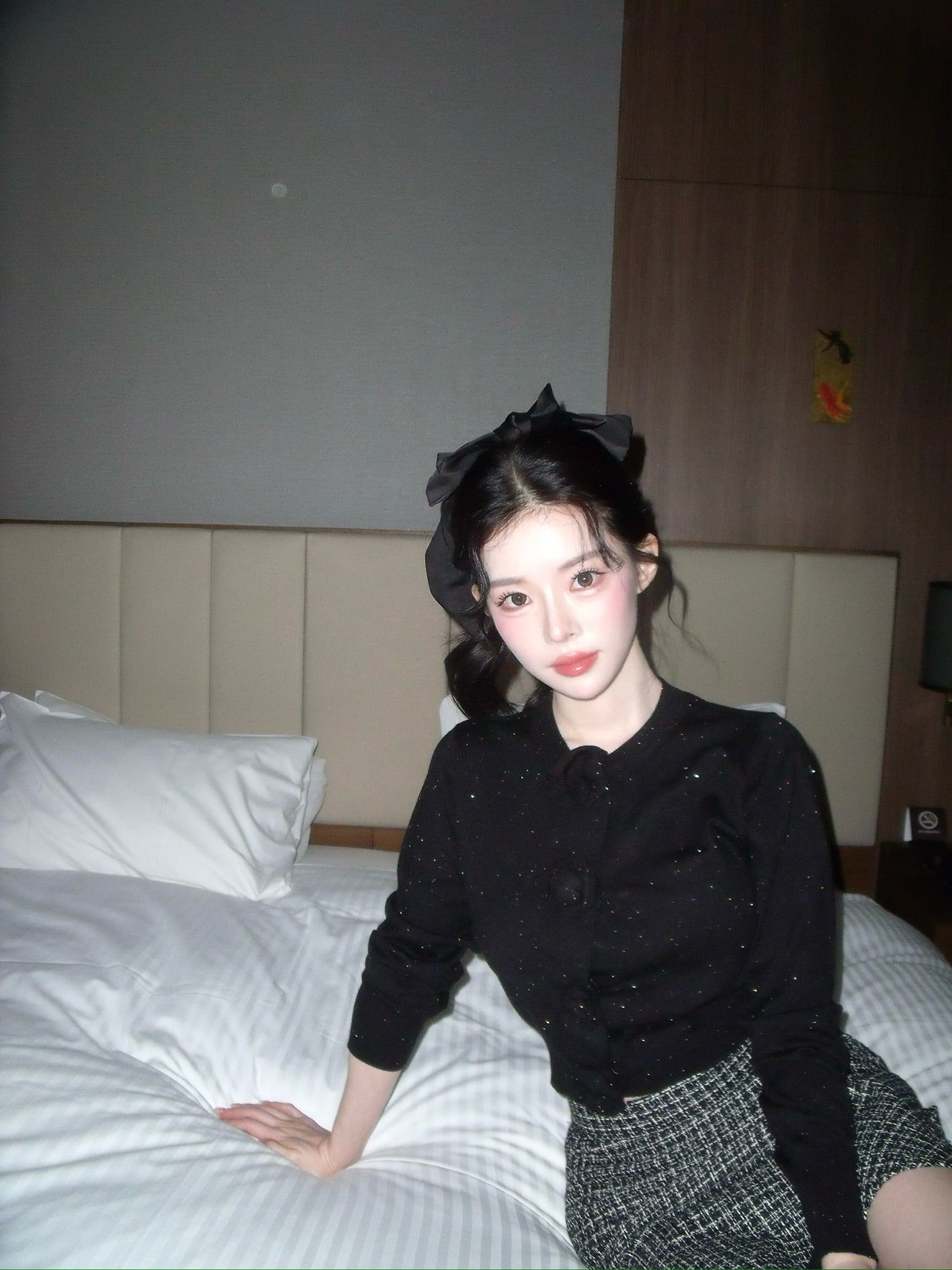 rose motif lame knit cardigan – Treat Ürself