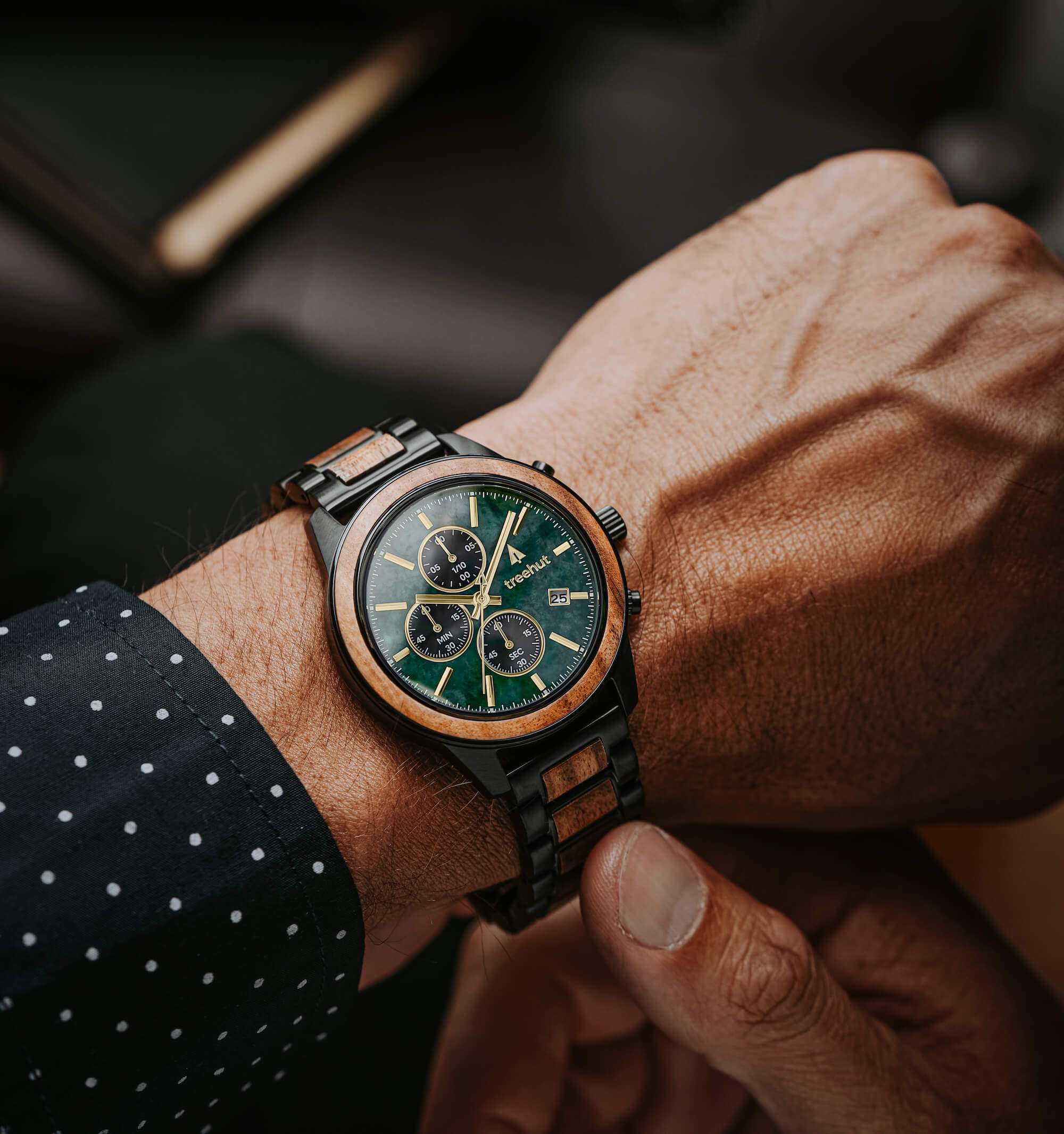 Wooden Watches for Men – Quest Tiger Eye Zebrawood | Treehut