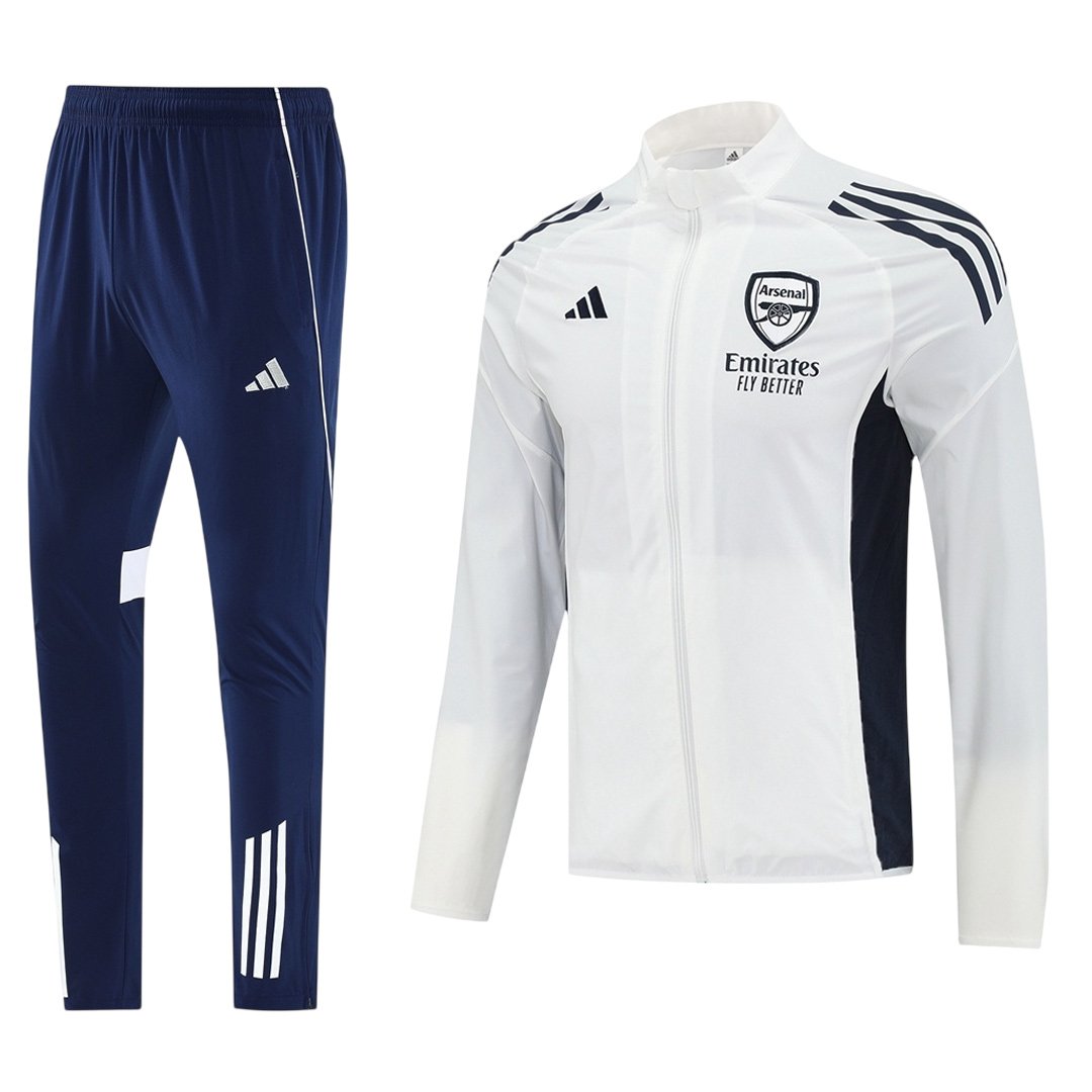 Arsenal 2026-27 White Waterproof Tracksuit set - Trendy and Sporty