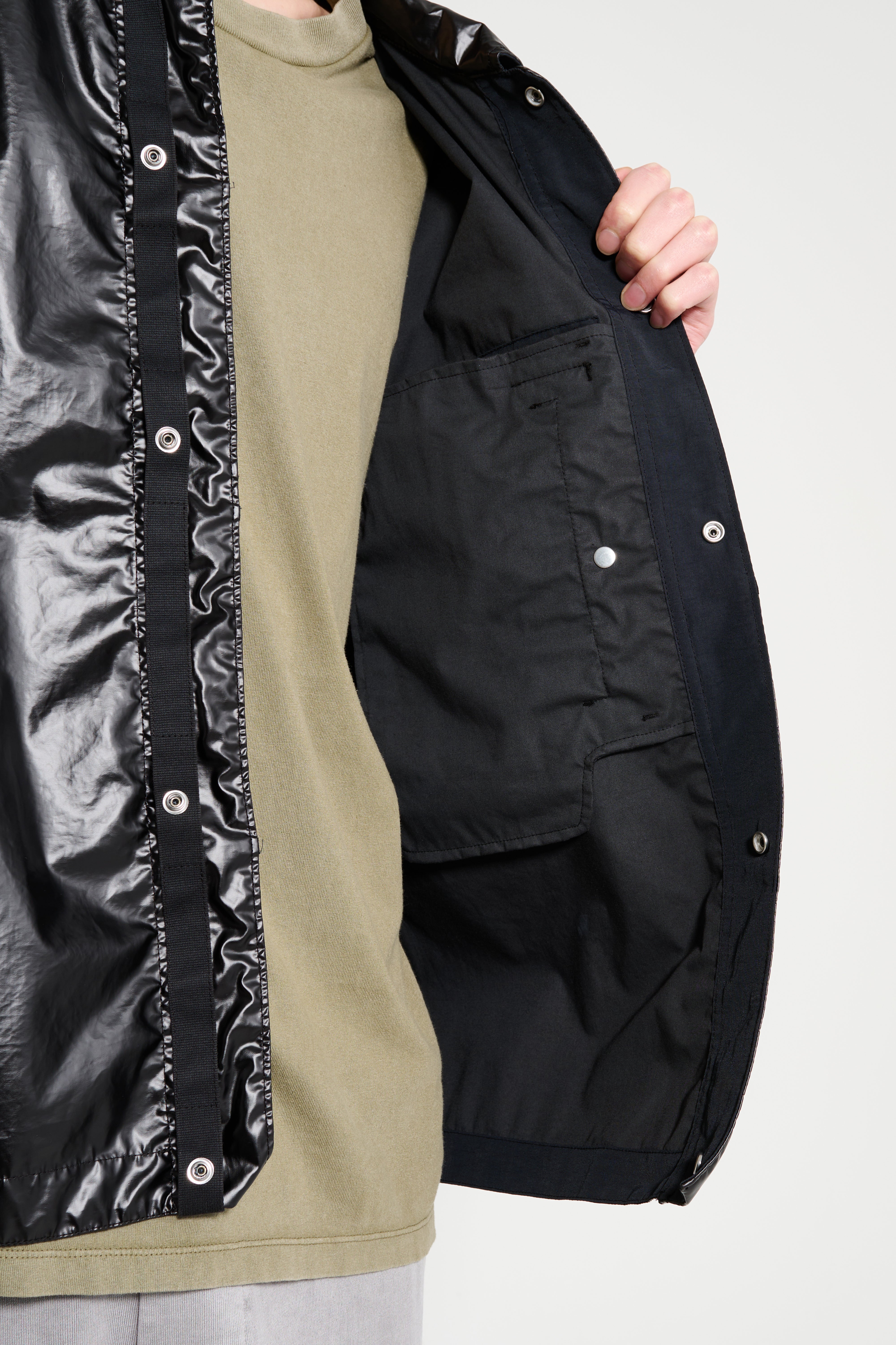 Stone Island Mussola Gommata-TC Nylon Shirt Jacket Black – Très Bien