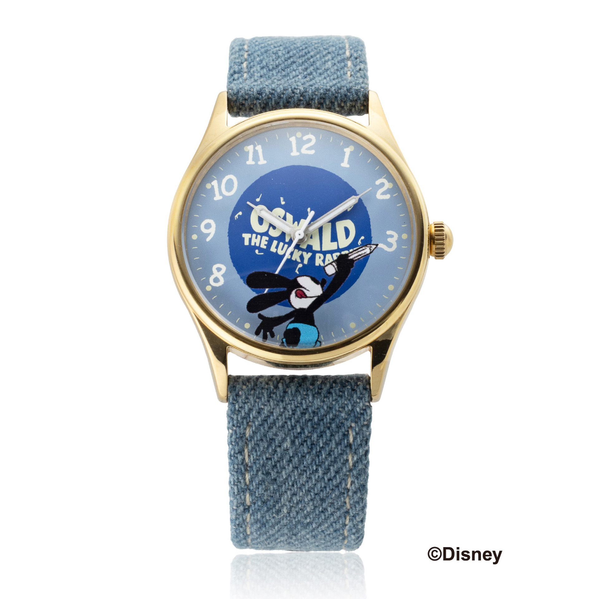 ディズニー・オズワルドのメンズウォッチ登場。デニムバンドが
