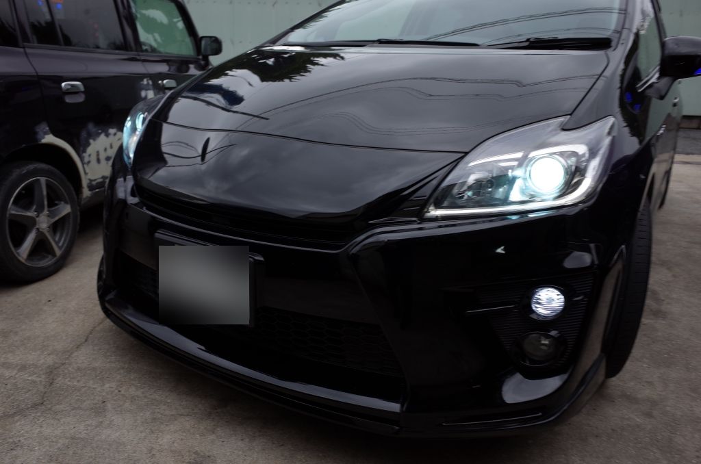 30系G'sプリウスの車検前修理とデイライト光量UP！！ | トレードゲート