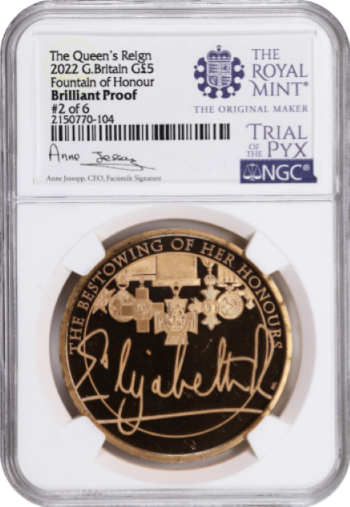 トライアル・ピクス】NGC鑑定 グレートブリテン 2022年 名誉の泉