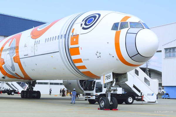 ANA『スター・ウォーズ』特別機、3月末退役へ 「BB-8」塗装777、最終日