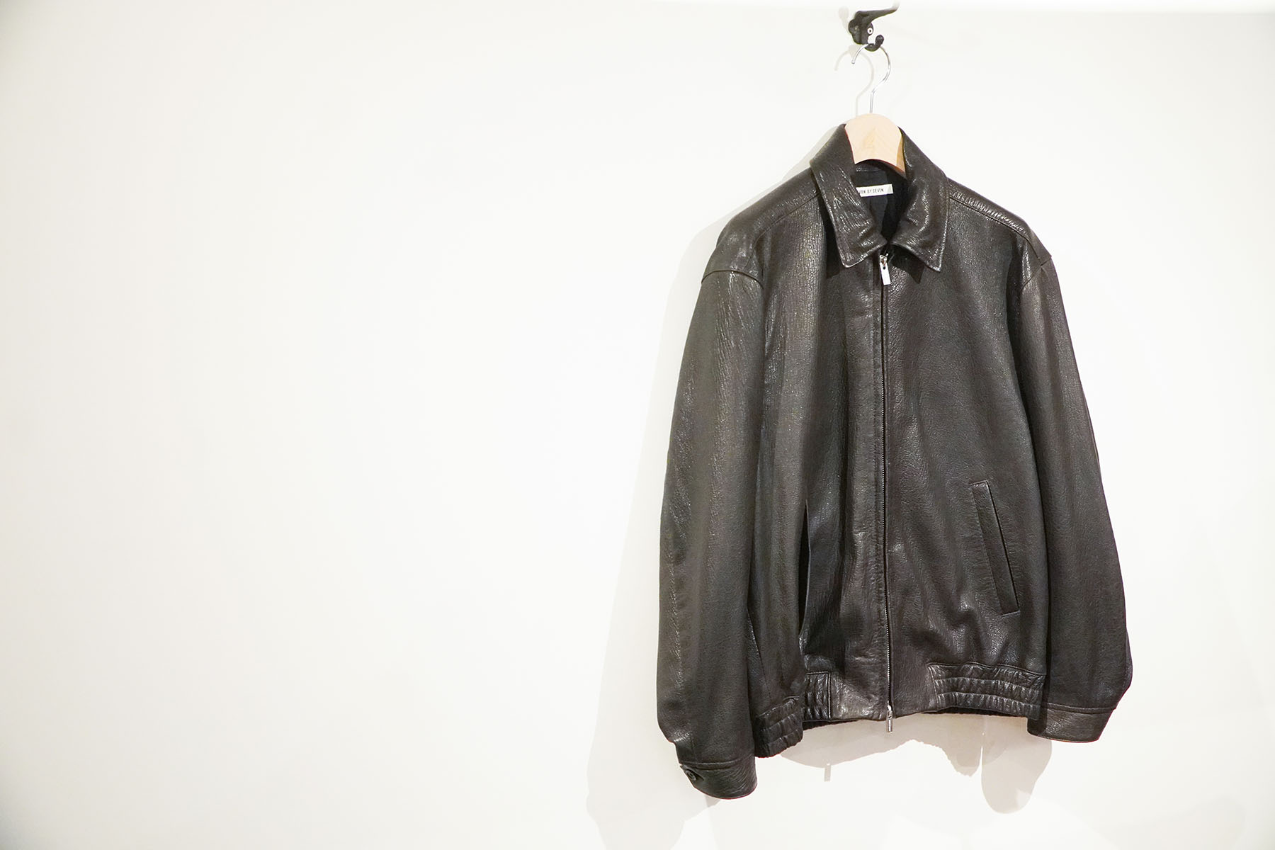ZIP UP BLOUSON ‐Sheep Shrink leather‐[SEVEN BY SEVEN]