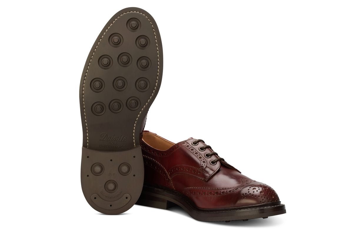 Bourton Country Shoe - Burgundy Burnished – R E Tricker Ltd