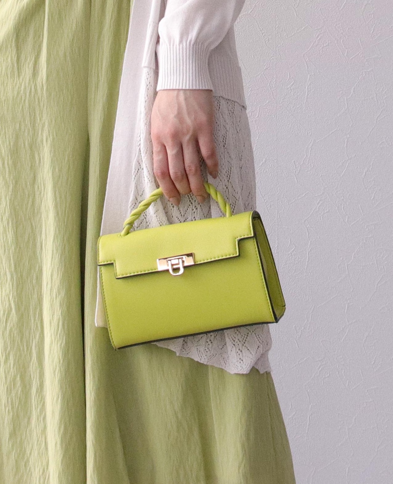 捻りハンドルミニバーキン2WAYショルダー｜スリーフォータイム