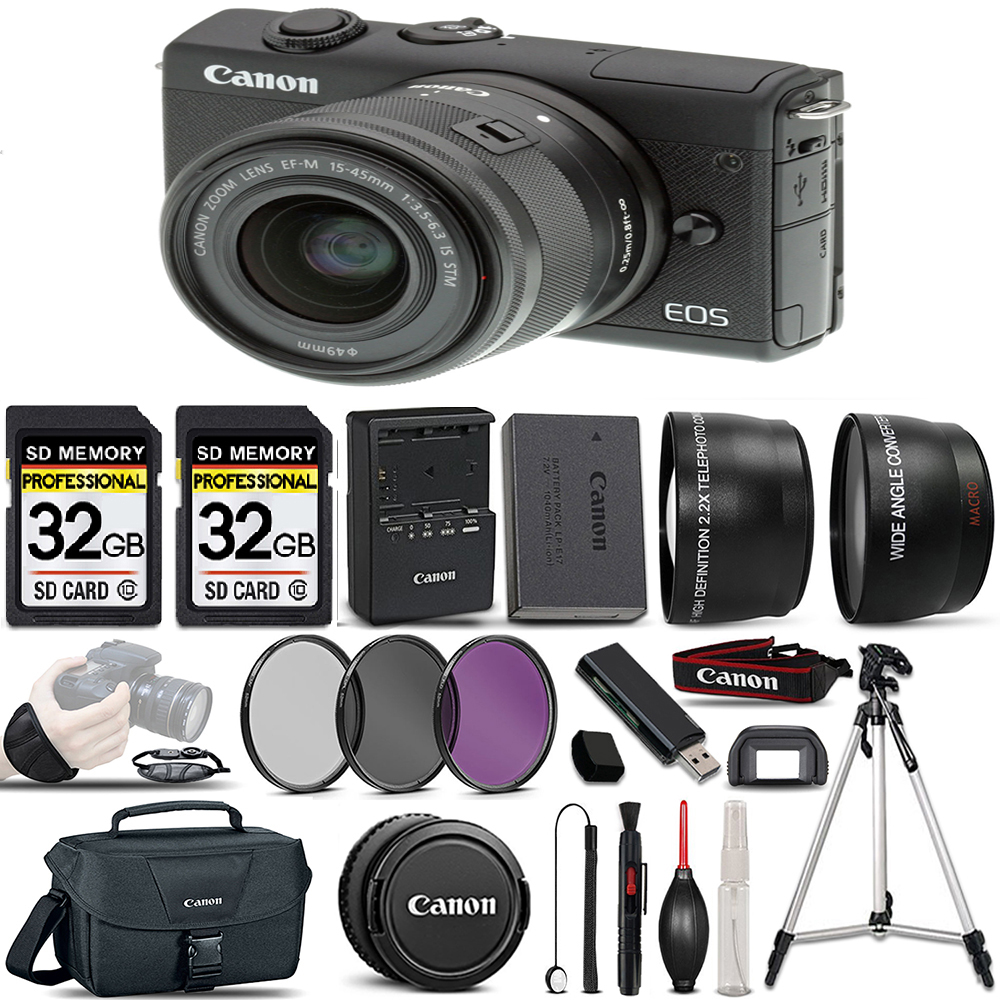 CANON | EOS M200 SLR Camera + 15-45mm STM Lens + Super Accessory