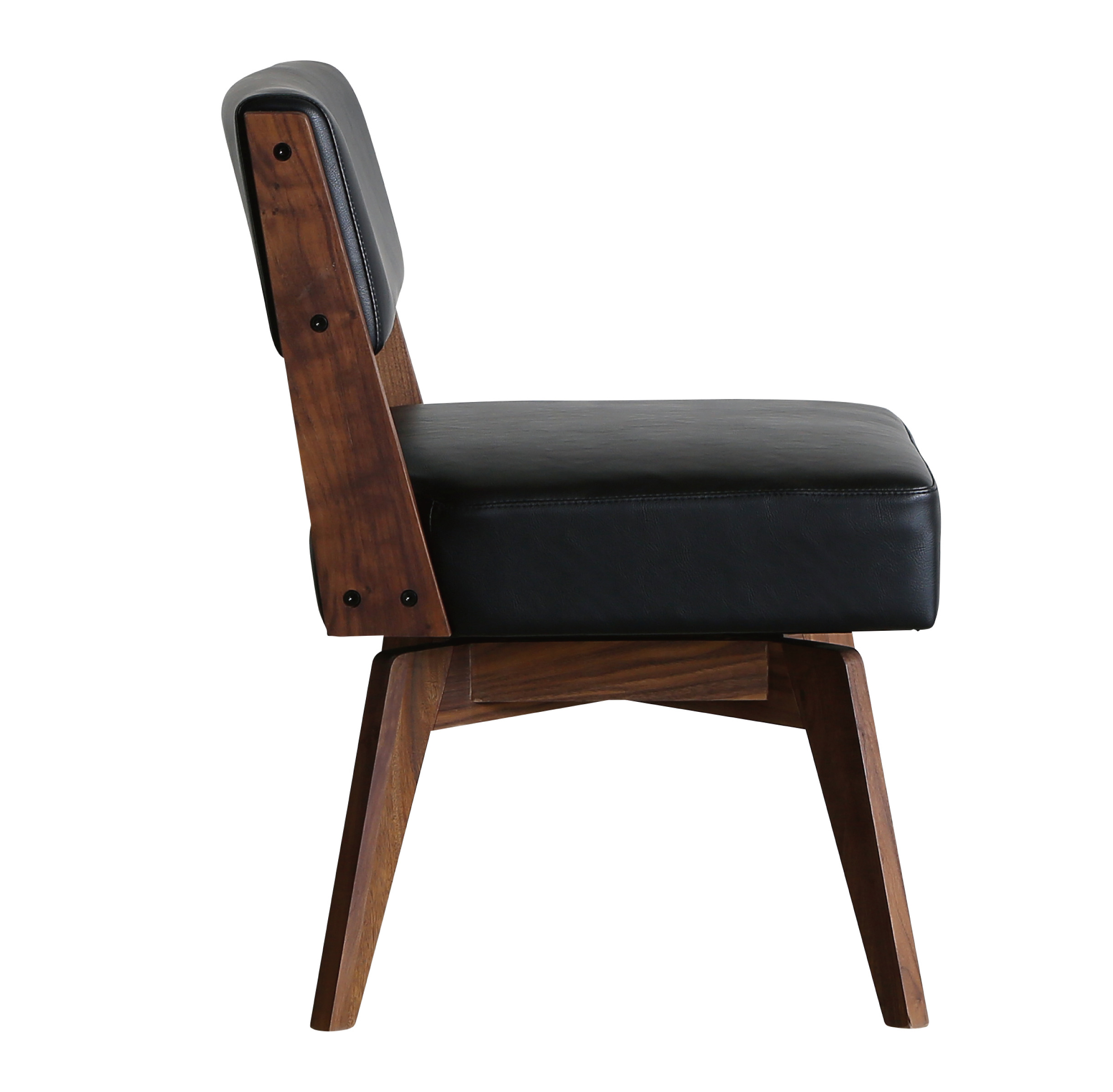 カイン Ⅲ ダイニングチェア 回転式 肘無 ウォールナット - ティーズ