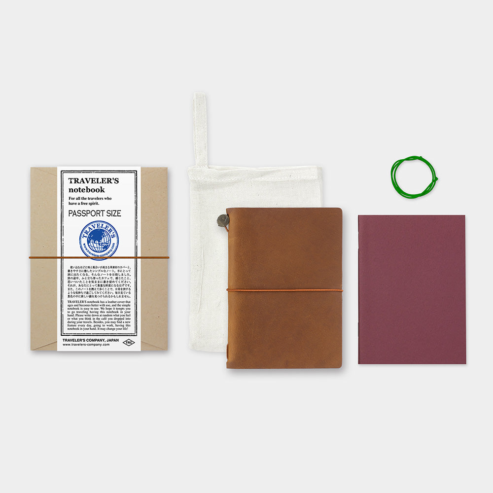 TRAVELER'S notebook Starter Kit-Passport Size in Camel — Two Hands