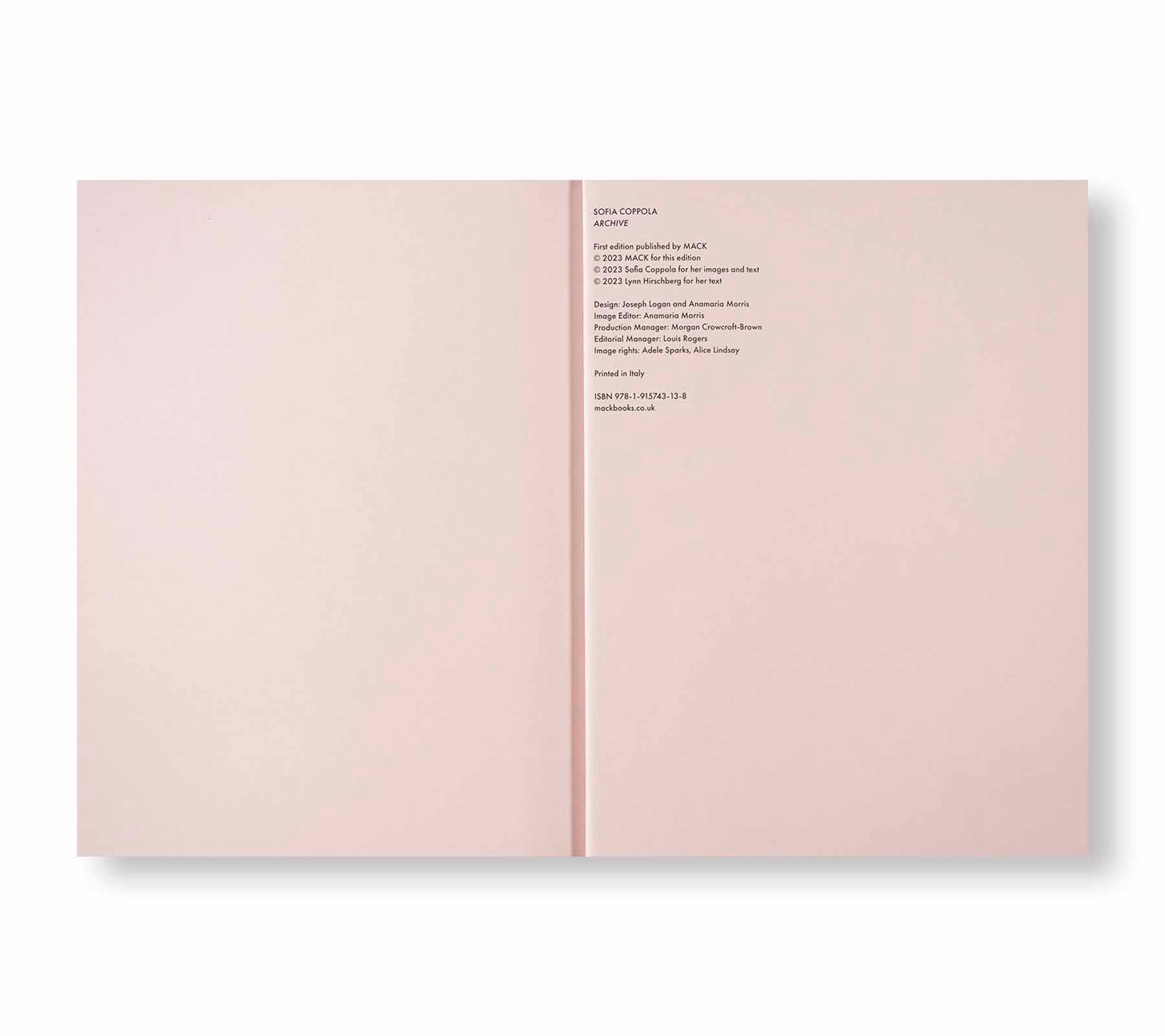 ARCHIVE by Sofia Coppola – twelvebooks