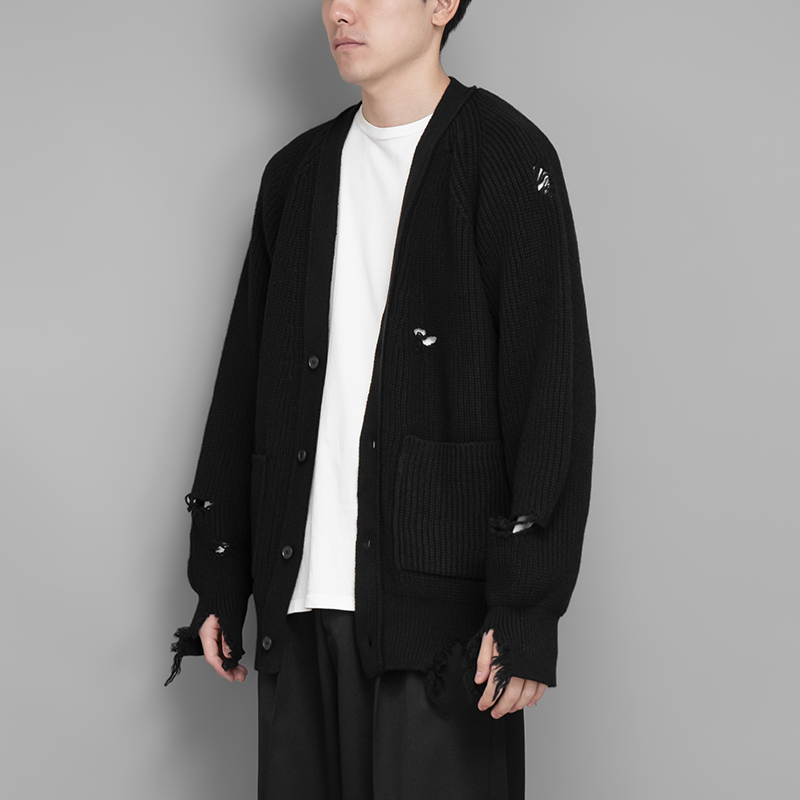 ssstein / Milled Damage Knit Cardigan | twelve