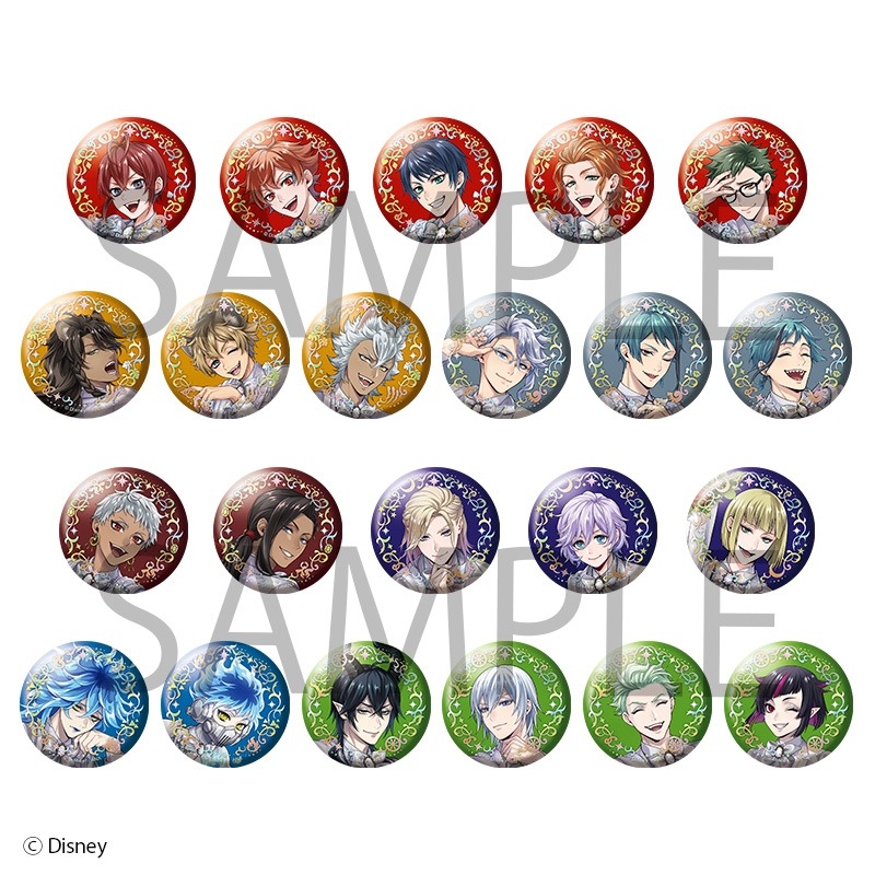 ツイステ プラチナジャケット 缶バッジ アズール 9個 オーロラ箔缶