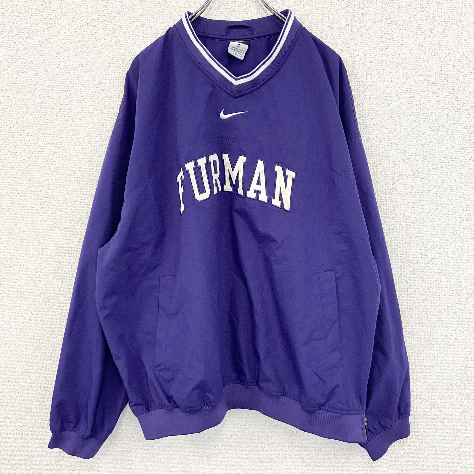 NIKE ナイキ ナイロンジャケット プルオーバー カレッジ 紫 パープル