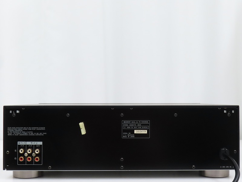 SONY SONY TC－K222ESA 現状品 ソニー 3ヘッドカセット