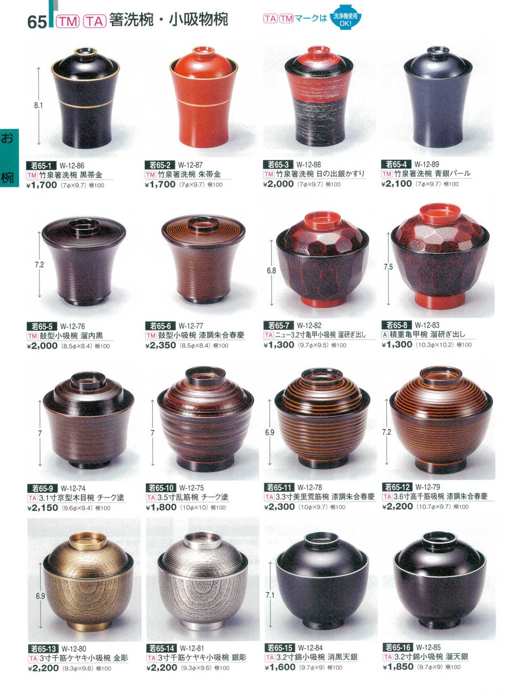 食器 箸洗椀・小吸物椀割烹漆器新商品2－65ページ