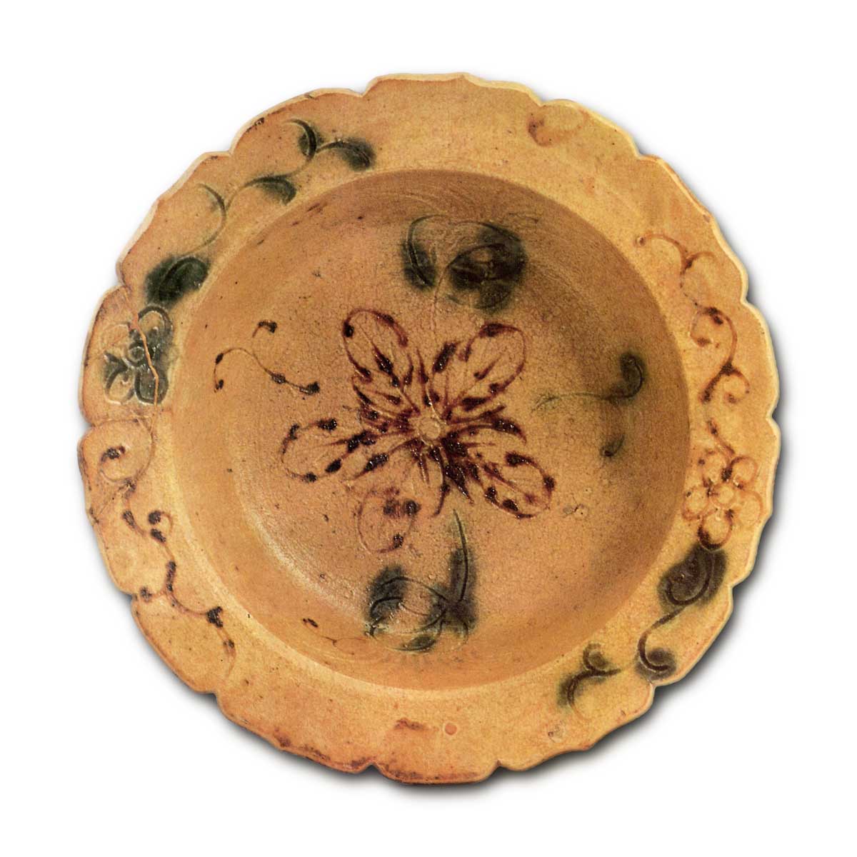 黄瀬戸 花文 輪花 鉢 | 鶴田 純久の章 お話