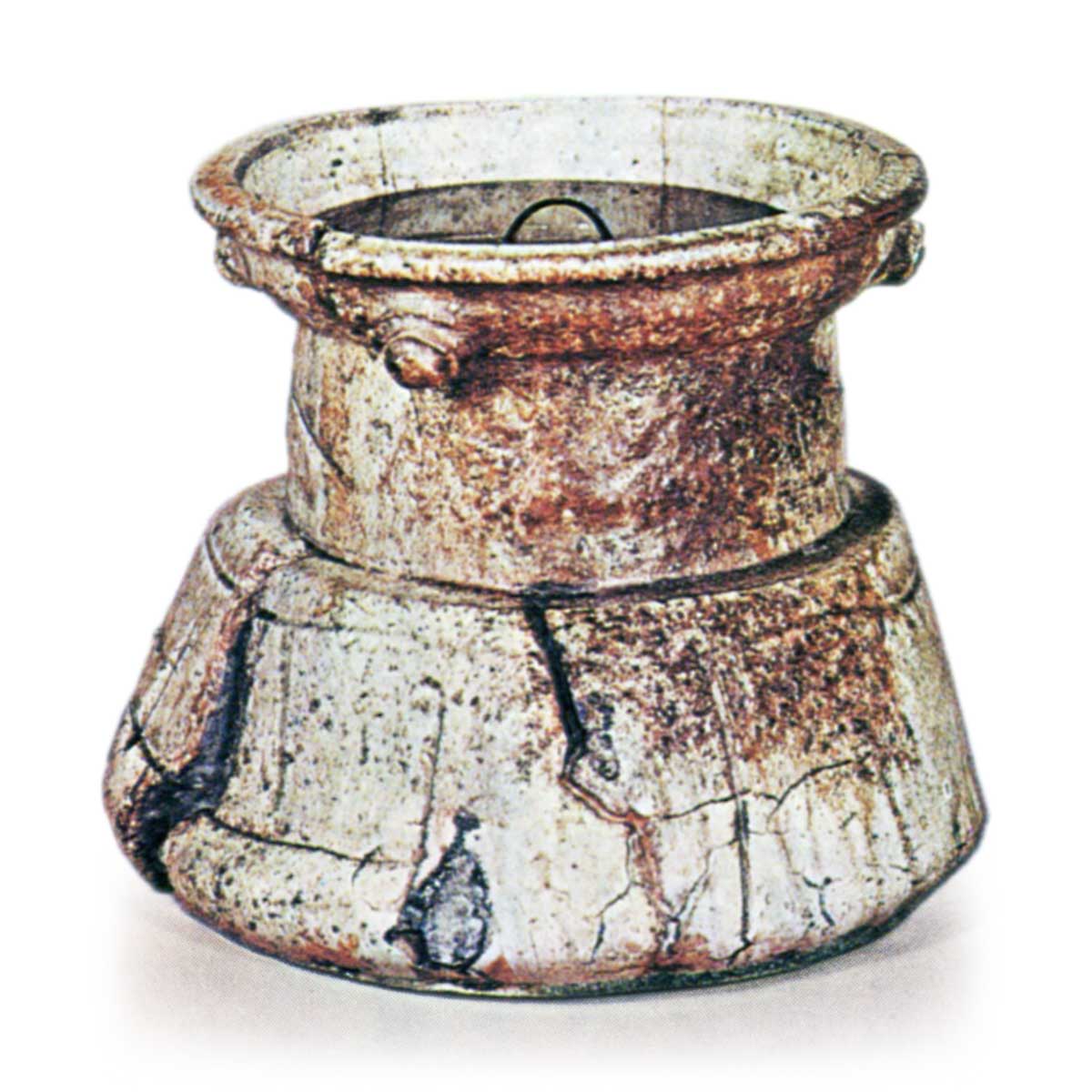 値下げ限界‼️早い者勝ち 江戸期 伊賀焼 水差し 漆替え蓋有り 値下げ