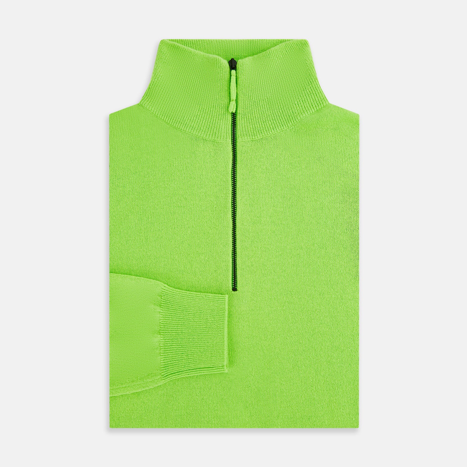 Neon Green Half-Zip Cashmere Jumper – Turnbull & Asser US