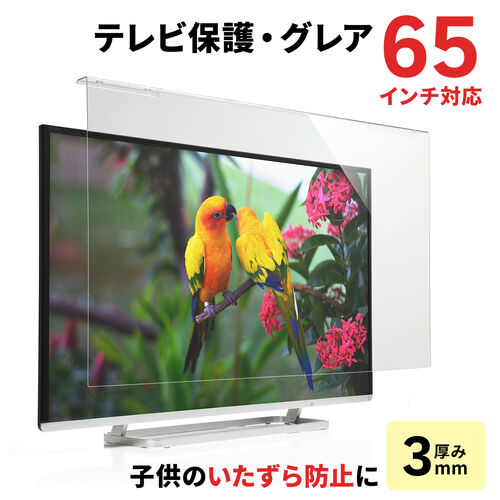 液晶テレビ保護パネル 65インチ対応 アクリル製 グレア 200-CRT024/YK