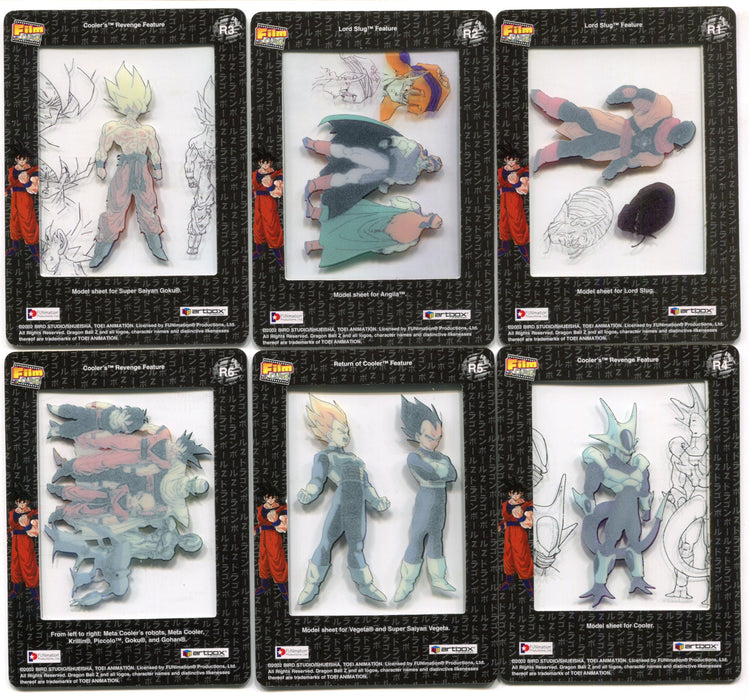 Dragon Ball Z Filmcardz Rare Chase Card Set R1-R6 Artbox 2002