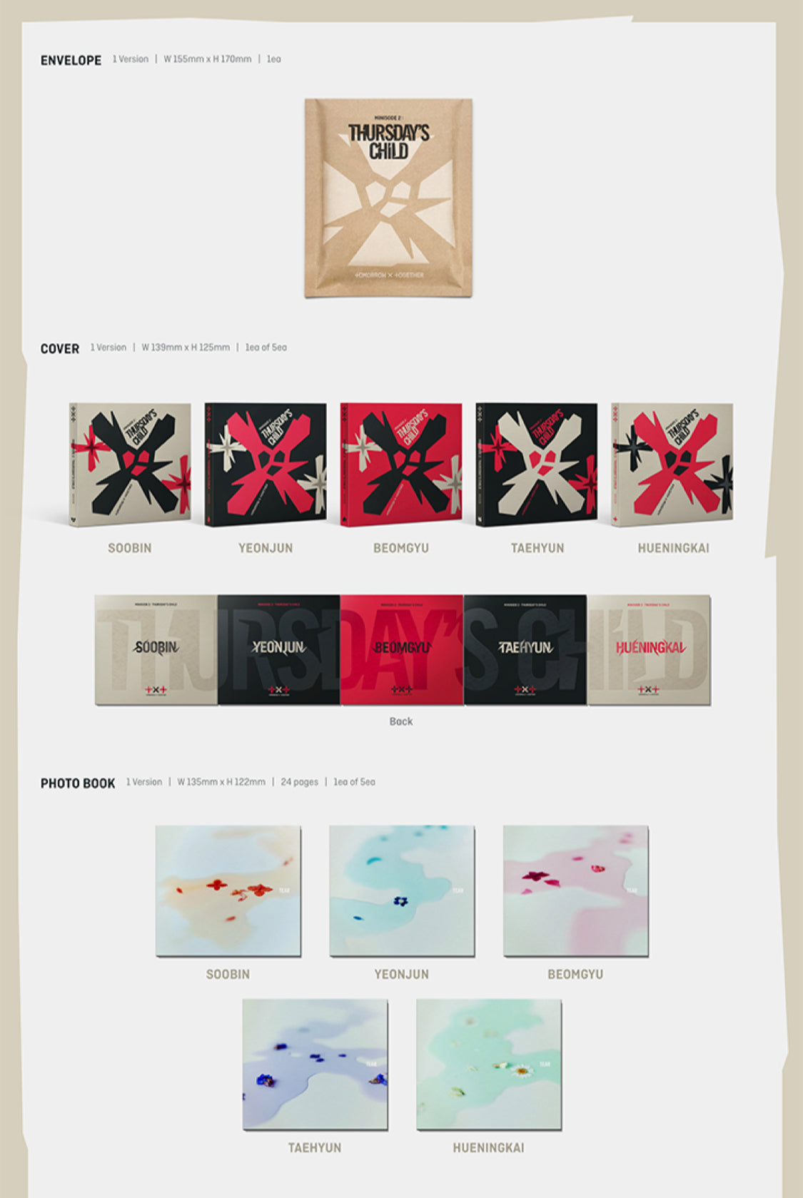 TXT Minisode 2: THURSDAY'S CHILD Album (TEAR ver.) [Official