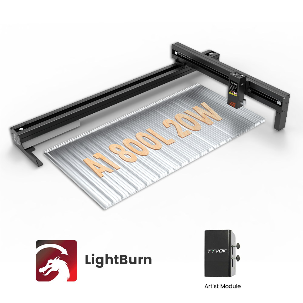 Tyvok A1800L 400×800 Large Laser Engraver – Foldable Diode · 10W /20W