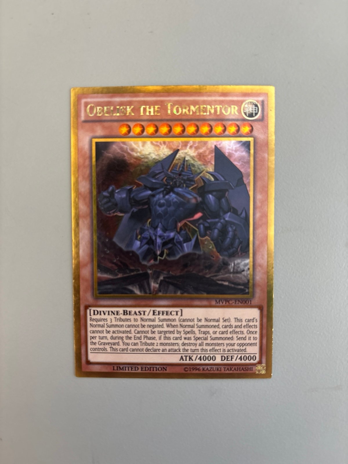 Yu-Gi-Oh 1996 Obelisk The Tormentor (Limited | Mercari