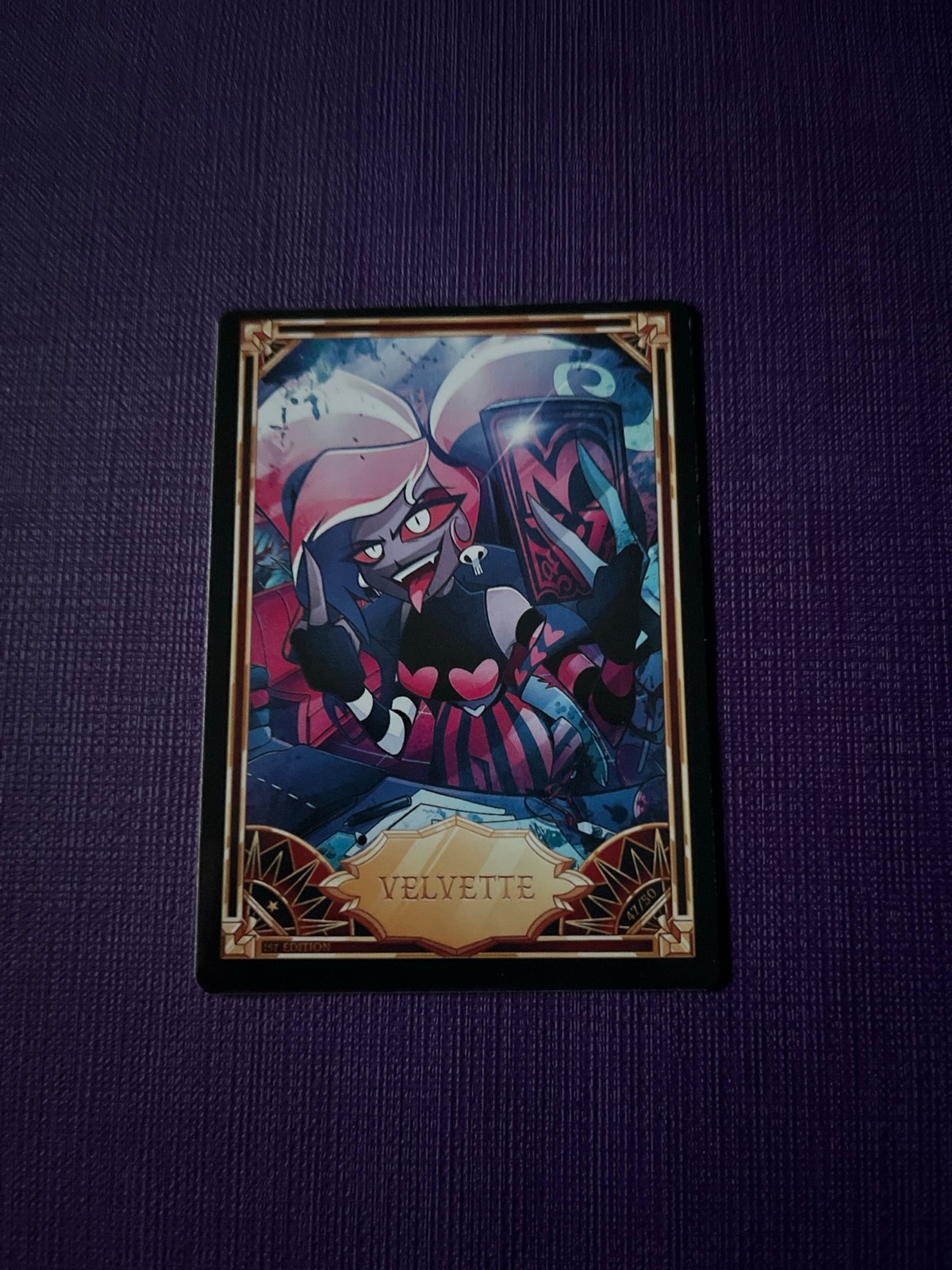 Velvette non- holo Hazbin Hotel trading card, | Mercari