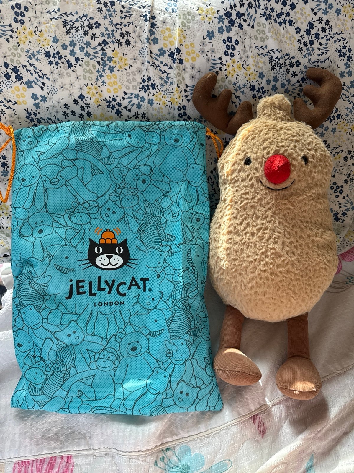 Amuseables Peanut Reindeer Large Jellycat New | Mercari