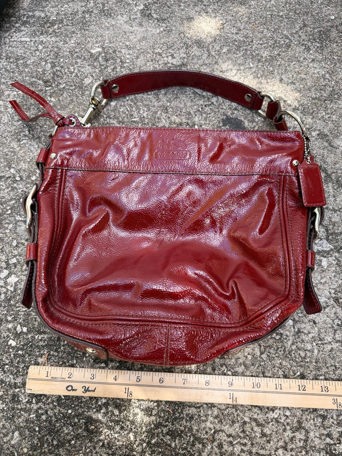Vintage Y2K Patent Leather Red Purse Shoulder | Mercari