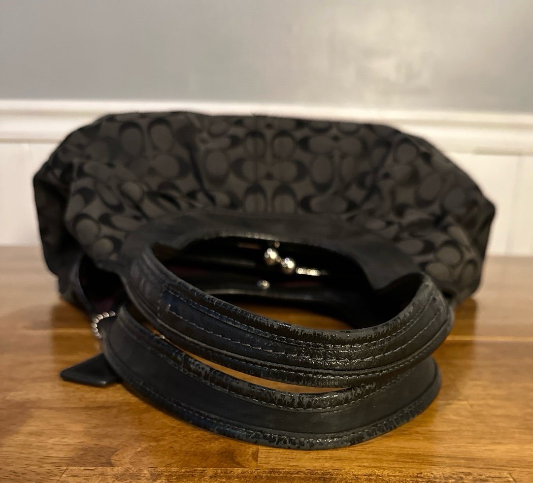 Coach Y2K Black Jacquard Ergo Kisslock Hobo | Mercari