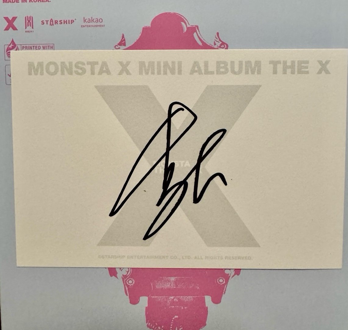 Monsta X - The X signed postcard - Minhyuk | Mercari
