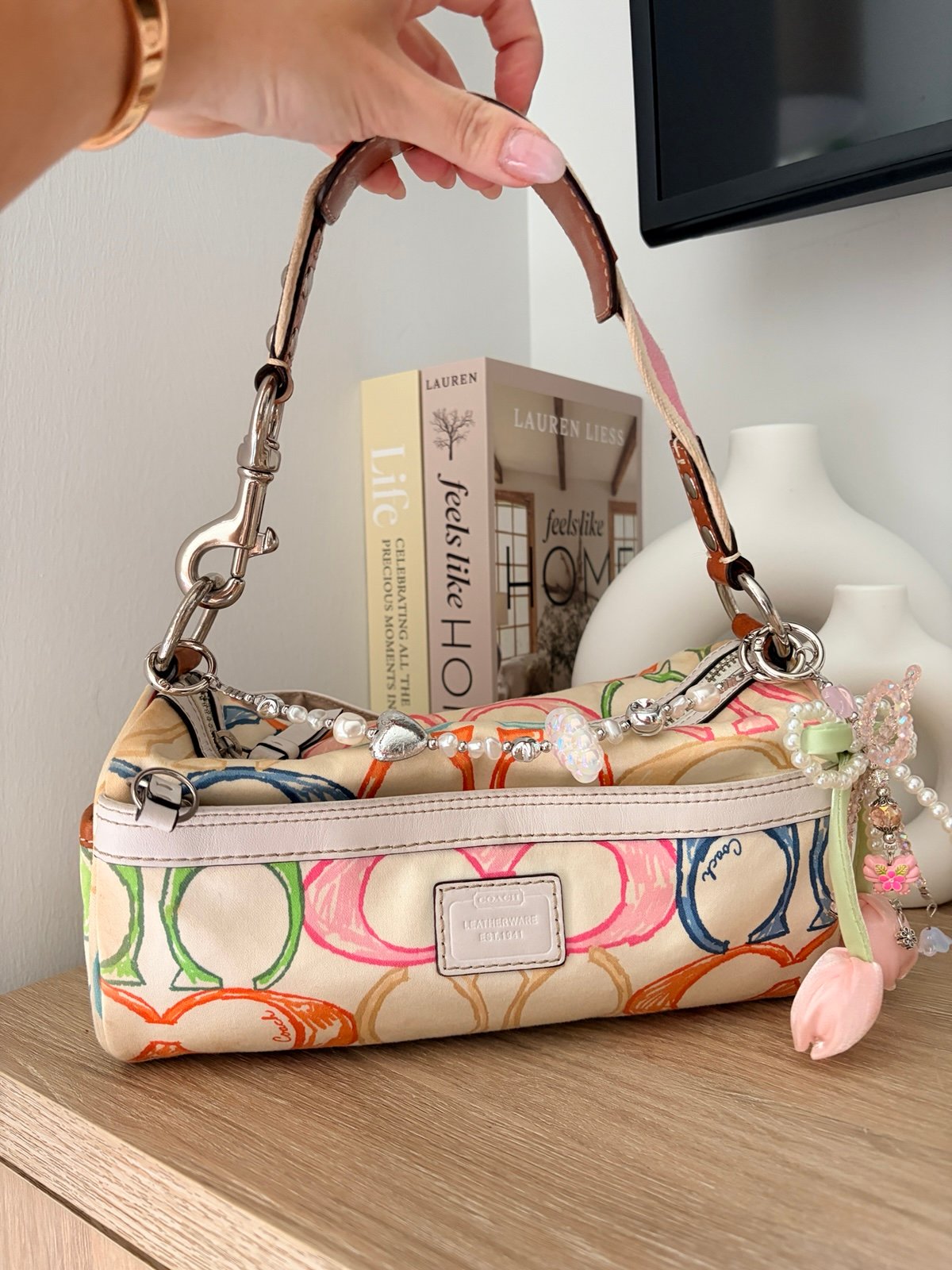 Y2K vintage coach black flower embellished | Mercari