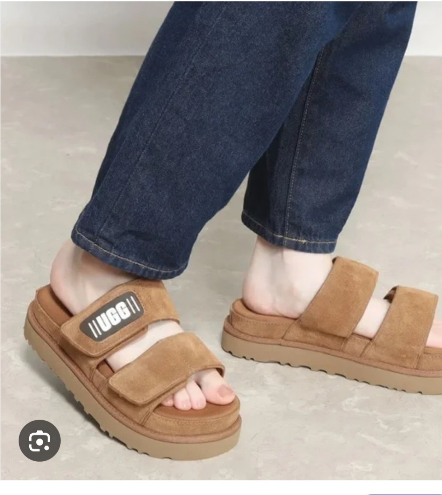 UGG ブラウン プラットフォームスライド UGG プラットフォームスライド