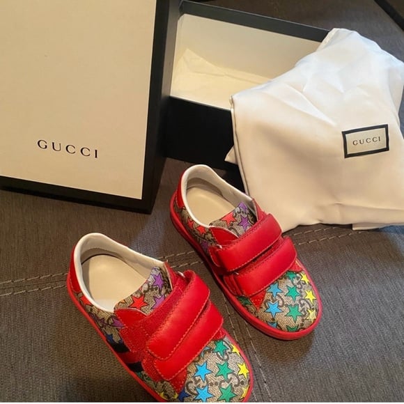 Gucci Kids Sneakers - Red and Multicolor | Mercari