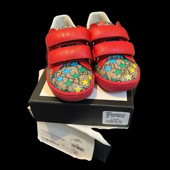 Gucci Kids Sneakers - Red and Multicolor | Mercari