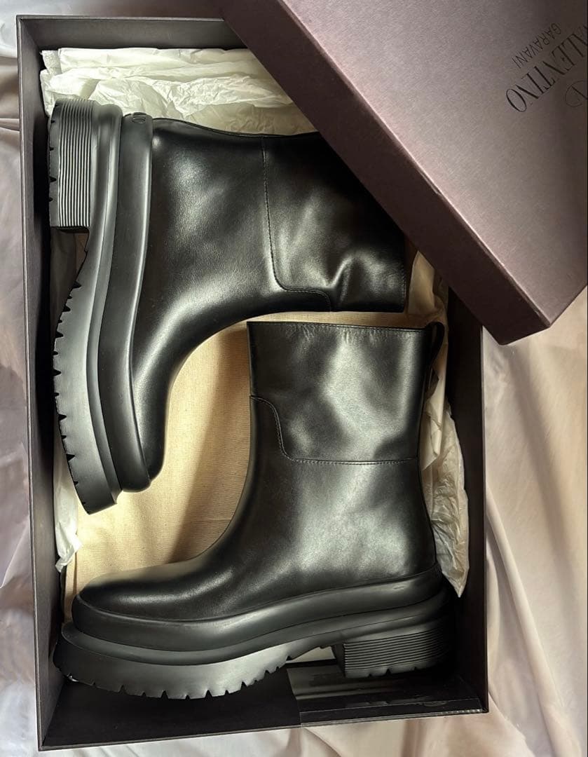 VALENTINO Side Gore Boots Black Size 43