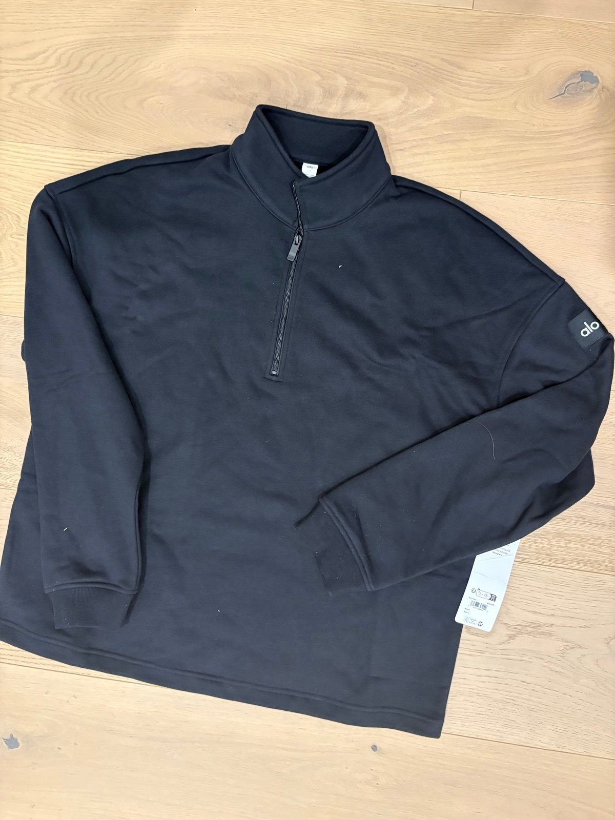 Alo Renown Heavy Weight 1/4 Zip Lサイズ ブラック 黒 Renown Heavy