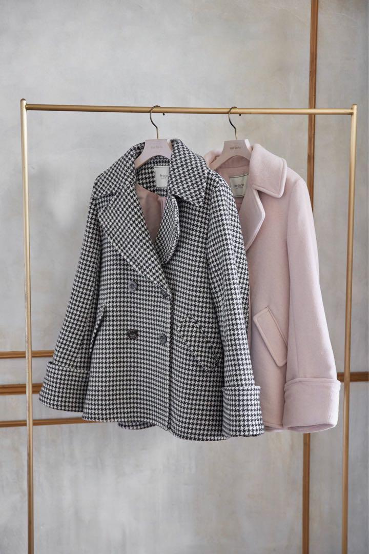 Herlipto Proust Wool-Blend Melton Coat herlipto Proust Wool-Blend