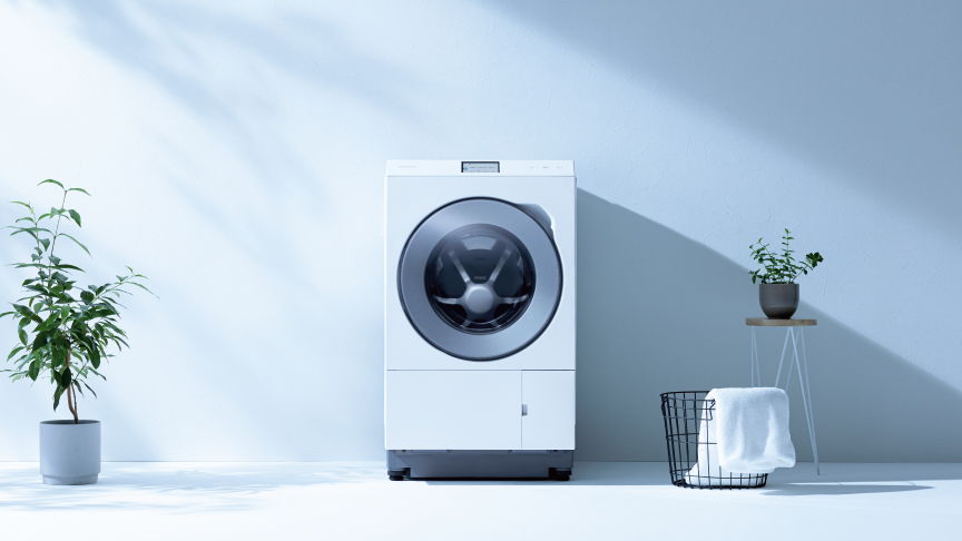 レンタル] パナソニック 【左開き】洗濯12kg/乾燥6kg ななめドラム式