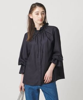 フリルカラー フレアスリーブ ブラウス