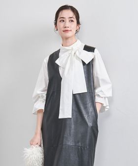 ドット ドビー ブラウス