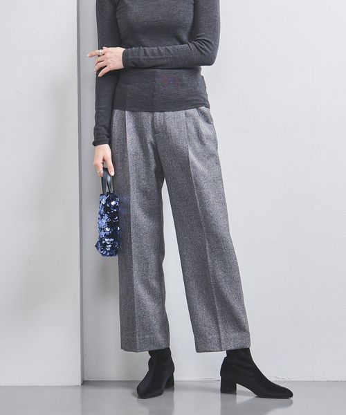 ラメツイード 2タック テーパード パンツ