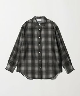 オーガンジー プリント シャツ ‐ウォッシャブル‐