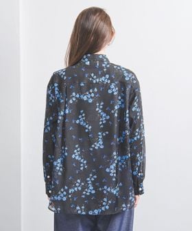 オーガンジー プリントシャツ