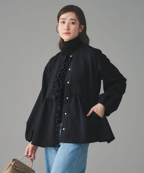 SPONGY フリル ペプラム ジャケット