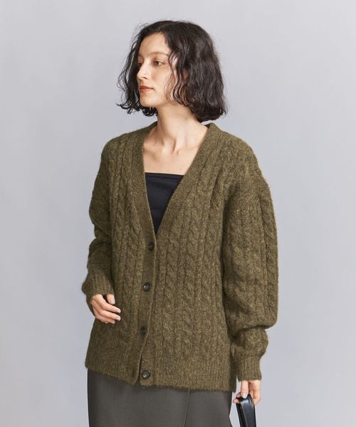 ケーブルニット カーディガン ―2WAY―